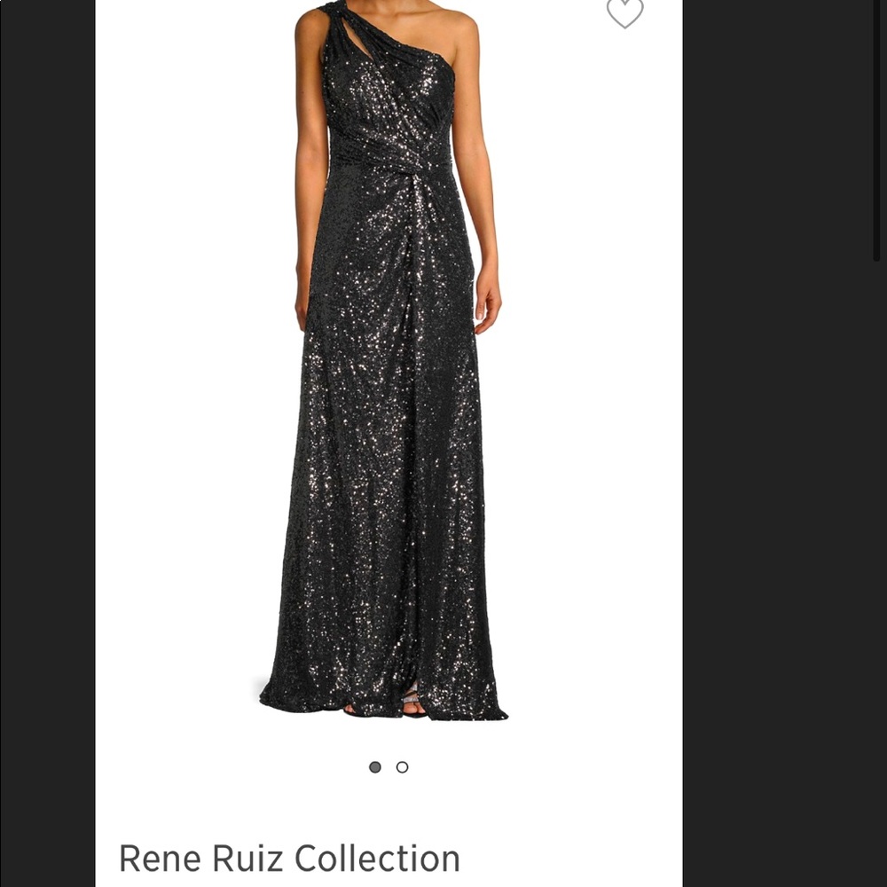 Rene Ruiz collection sequin gown.  Black gown Size 4